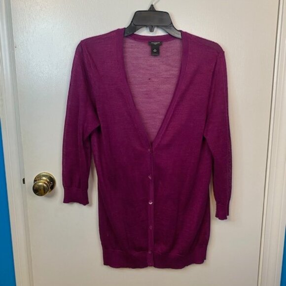 Ann Taylor Sweaters - Ann Taylor Purple Long Sleeve Cardigan